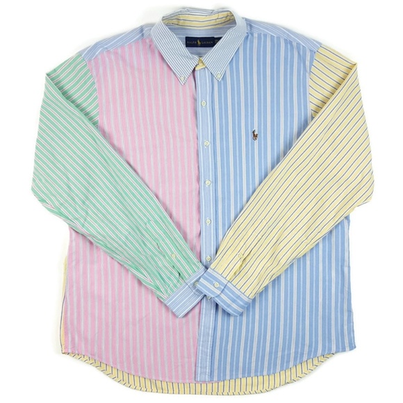 Ralph lauren pastel colour block shirt Clearance